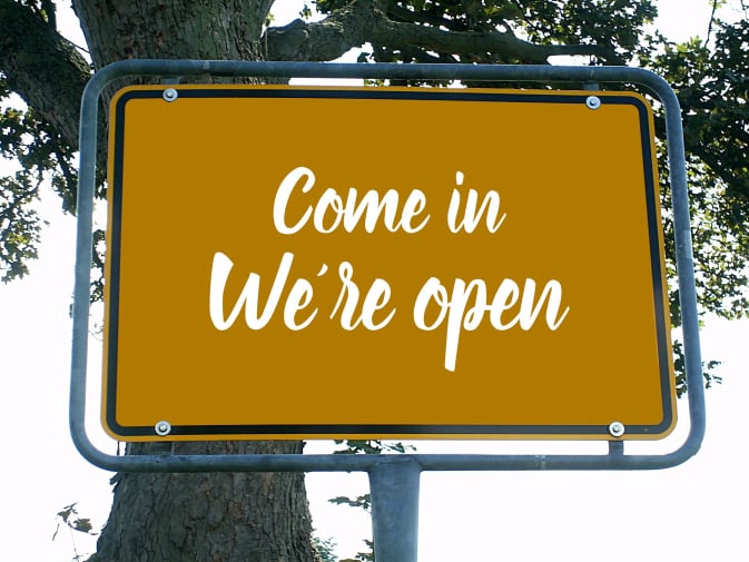 Come in, we're open